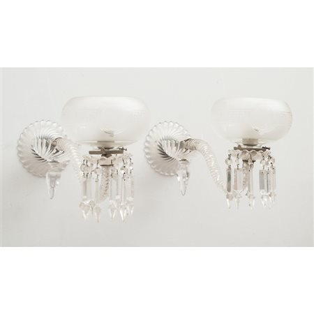 PRODUZIONE FRANCESE 1900 ca. Due Lampade da parete