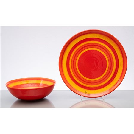 DANTE BALDELLI, Un piatto ed una ciotola in ceramica