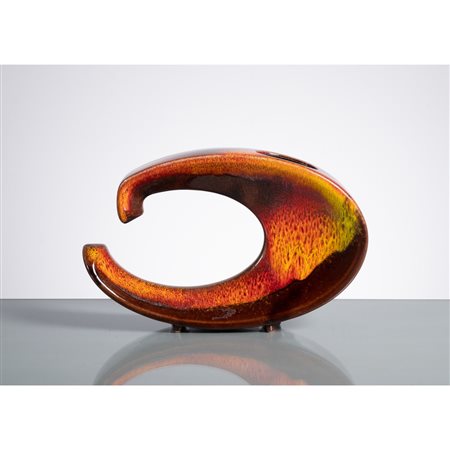 ENZO BIOLI (Attr.le), Vaso in ceramica invetriata