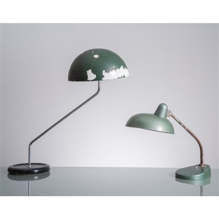PRODUZIONE ITALIANA 1950 ca. Due lampade da tavolo