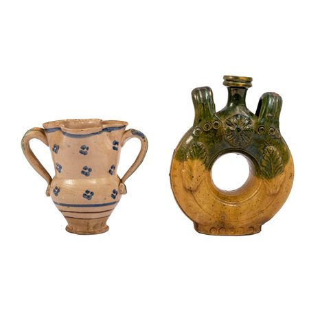 FIASCA E CONTENITORE IN CERAMICA