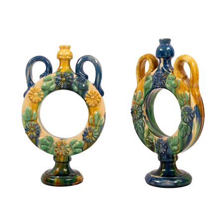 COPPIA DI BOTTIGLIE in ceramica