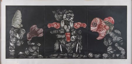 LUCIANO DE VITA (Ancona 1929 - Bologna 1992) "Senza titolo". Litografia su...