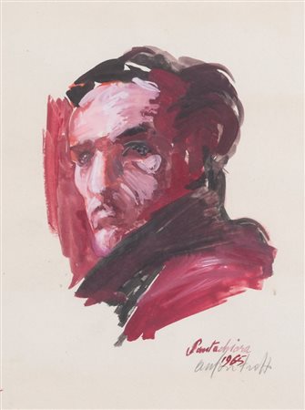 CARLO SANTACHIARA (Reggiolo 1937 - Bologna 2000) "Autoritratto", 1965....