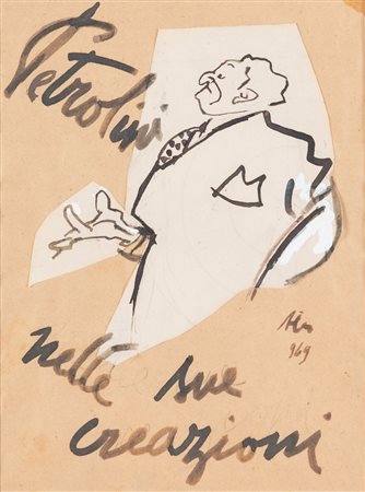 ALESSANDRO CERVELLATI (Bertinoro 1892 - Bologna 1974) "Senza titolo", 1969....