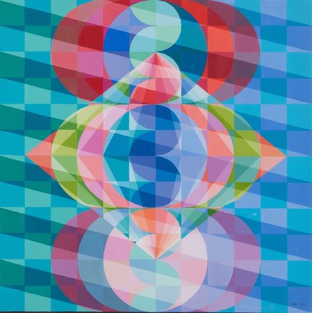 GIULIANO GIULIANI (XX-XXI) "Senza titolo", 1976. Olio su tela. Cm 50x50....