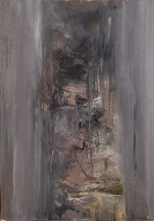 GIANCARLO FRANCHI (1929 - ?) "Senza titolo", 1961. Olio su tela. Cm...