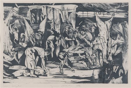 LORENZO CEREGATO (Vicenza 1933 - 2020) "Senza titolo", 1970. Incisione su...