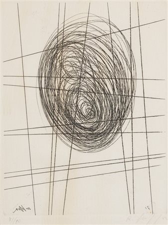 ROBERTO CRIPPA (Monza 1921 - Bresso 1972) "Spirale". Acquaforte su carta....