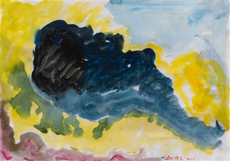 CLOTI RICCIARDI (Roma 1939) "Progetto per pavimento", 2001. Acquerello e...