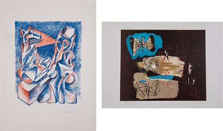 Lotto composto da due litografie a colori su carta. GIORGIO CELIBERTI (Udine...
