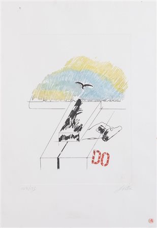 TANO FESTA (Roma 1938 - 1988) "Do". Litografia a colori su carta. Lastra: cm...