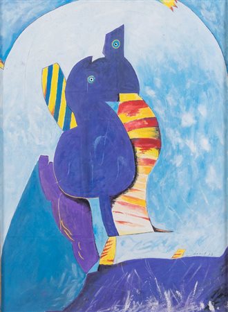 GIANNI DOVA (Roma 1925 - Pisa 1991) "Senza titolo", 1977. Tempera su carta....