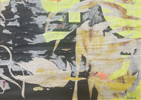 MIMMO ROTELLA (Catanzaro 1918 - Milano 2006) "Senza titolo", 1979. Décollage...