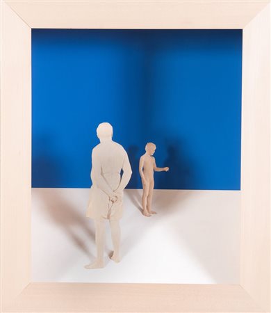 PETER DEMETZ (Bolzano 1969) "La scoperta", 2015. Scultura polimaterica. Cm...