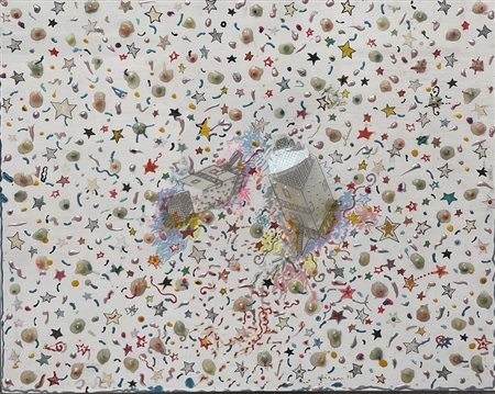 LUCA ALINARI (Firenze 1943 – 2019) "Stelle dolci", 1972. Olio, tecnica mista...