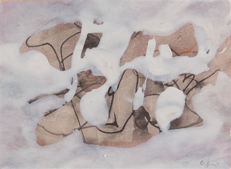 AFRO BASALDELLA (Udine 1912 - Zurigo 1976) "Composizione astratta". Tempera...