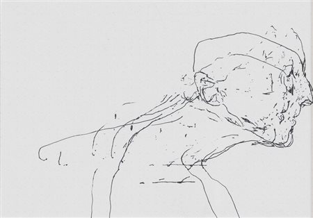 NICOLA SAMORI' (Forlì 1977) "Senza titolo", 2006. China su carta. Cm 15x20....