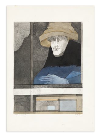 KARL PLATTNER (1919-1986) - Personaggio con cappello, 1978