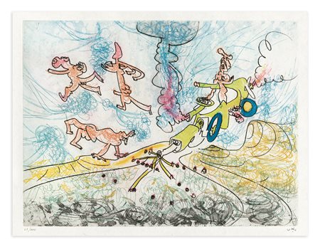 ROBERTO SEBASTIAN MATTA (1911-2002) - Les Oh! Tomobiles, 1972