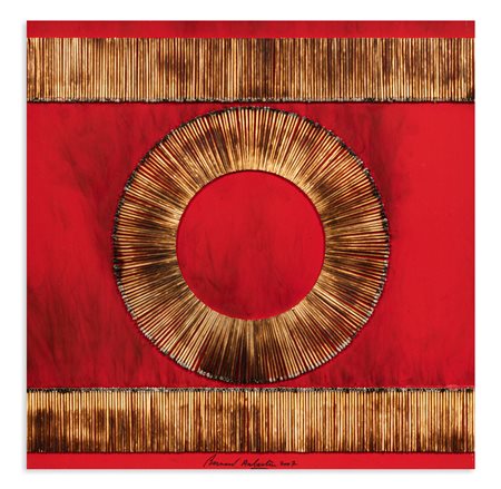 BERNARD AUBERTIN (1934-2015) - Dessin de Feu sur table rouge, 2007