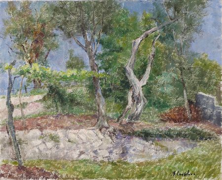 CONSOLARO NINO (1923 - 1983) Paesaggio. Olio su compensato. Cm 50,00 x 40,00....
