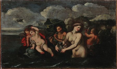 Venere anadiomene. Olio su tela . Cm 58,00 x 35,50. XVII secolo. Vecchio...