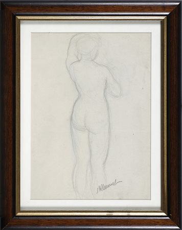 BELLEMONT LEON (1866 - 1961) Nudo di donna. Matita su carta. Cm 23,00 x...
