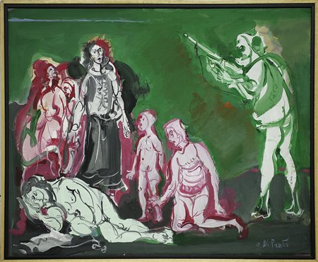 DI PRATA OSCAR (1910 - 2006) Senza titolo. Olio su tela . Cm 60,00 x 50,00....