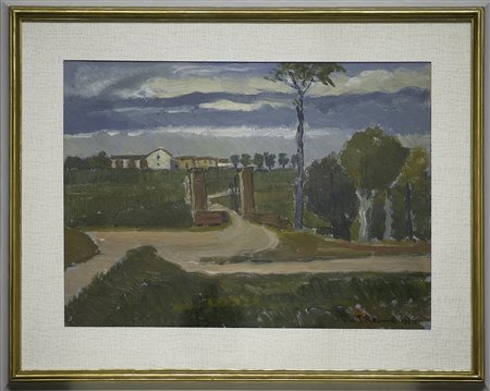 RESMI GUIDO (1897 - 1956) Senza titolo. 1930. Olio su cartone pressato. Cm...