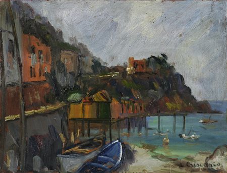 CRISCONIO LUIGI (1893 - 1943) Sorrento. Olio su tavola. Cm 45,00 x 37,00....
