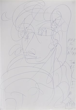 ZANCANARO TONO (1906 - 1985) Senza titolo. 1982. Biro su carta. Cm 48,00 x...