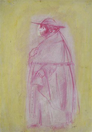 SEGURI ALBANO (1913 - 2001) Senza titolo. Tecnica mista su carta. Cm 35,00 x...