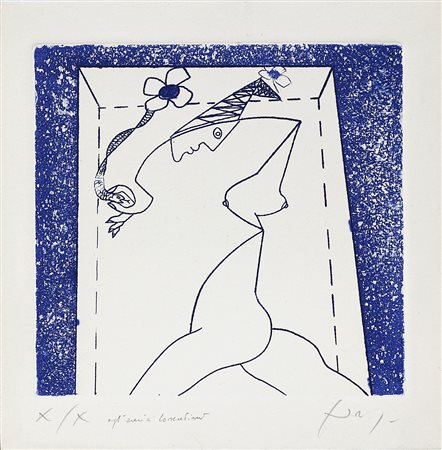 VACCARONE FRANCESCO (n. 1940) Senza titolo. Acquaforte. Cm 20,00 x 20,00....