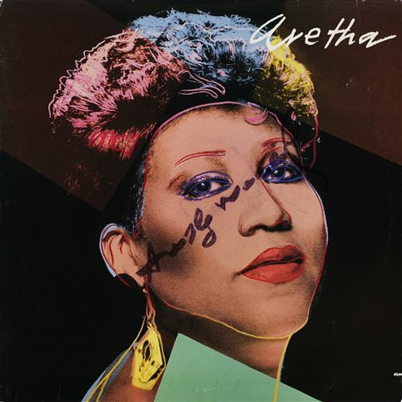 WARHOL ANDY (1928 - 1987) Aretha. 1986. Vinile. Cm 31,50 x 31,50. Disco di...