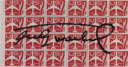 WARHOL ANDY (1928 - 1987) Francobolli US Army. 1980. Francobolli. Cm 16,00 x...