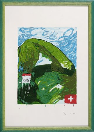 SCHIFANO MARIO (1934 - 1998) Senza titolo. Serigrafia. Cm 35,00 x 50,00. P.A....