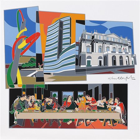 NESPOLO UGO (n. 1941) Senza titolo. Serigrafia. Cm 30,00 x 30,00. Tir.IV/XXX...