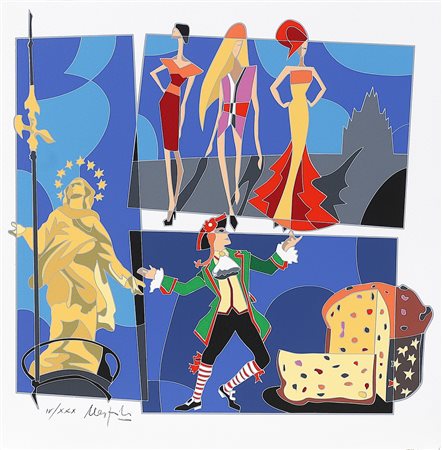 NESPOLO UGO (n. 1941) Senza titolo. Serigrafia. Cm 30,00 x 30,00. Tir.IV/XXX...