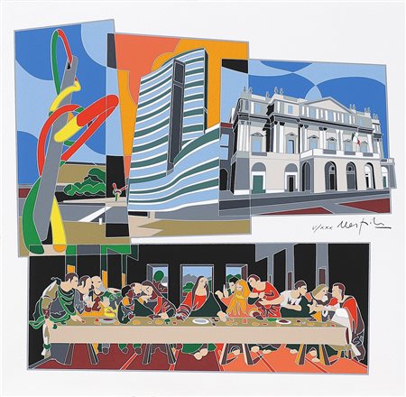 NESPOLO UGO (n. 1941) Senza titolo. Serigrafia. Cm 30,00 x 30,00. Tir.V/XXX e...