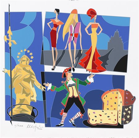 NESPOLO UGO (n. 1941) Senza titolo. Serigrafia. Cm 30,00 x 30,00. Tir.V/XXX e...