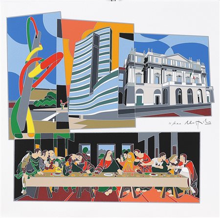 NESPOLO UGO (n. 1941) Senza titolo. Serigrafia. Cm 30,00 x 30,00. Tir. II/XXX...