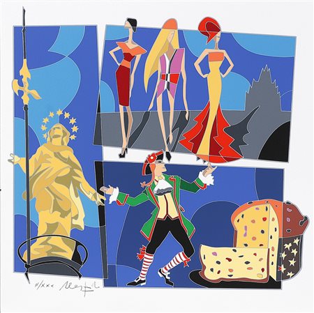 NESPOLO UGO (n. 1941) Senza titolo. Serigrafia. Cm 30,00 x 30,00. Tir. II/XXX...