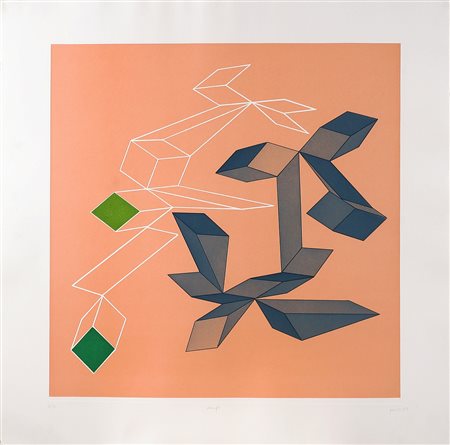 PERILLI ACHILLE (n. 1927) Whrept. Serigrafia. Cm 70,00 x 70,00. Tir. 35/50,...