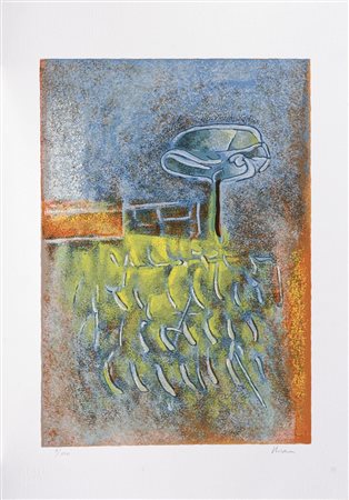 NUCARA RENZO (n. 1955) Senza titolo. Serigrafia. Cm 35,00 x 50,00. Misure...