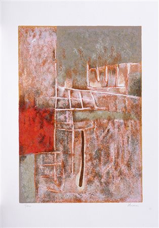 NUCARA RENZO (n. 1955) Senza titolo. Serigrafia. Cm 35,00 x 50,00. Misure...