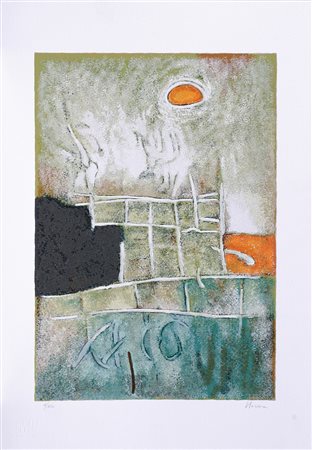 NUCARA RENZO (n. 1955) Senza titolo. Serigrafia. Cm 35,00 x 50,00. Misure...