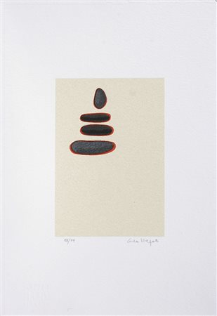 VOLPATI CARLA (n. 1954) Senza titolo. Serigrafia. Cm 20,00 x 30,00. Misure...