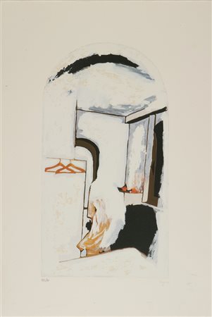 ISGRO' EMILIO (n. 1937) Senza titolo. Litografia. . Cm 56,00 x 38,00.