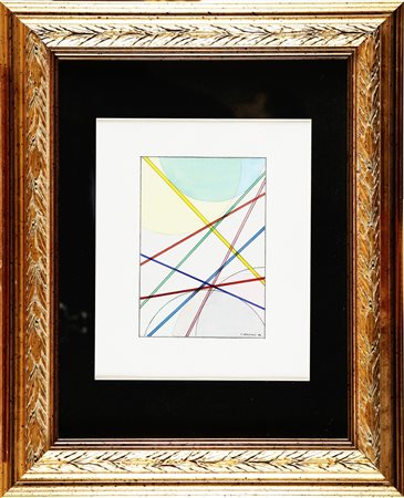 VERONESI LUIGI (1908 - 1998) Senza titolo. 1986. Acquerello su carta. Cm...